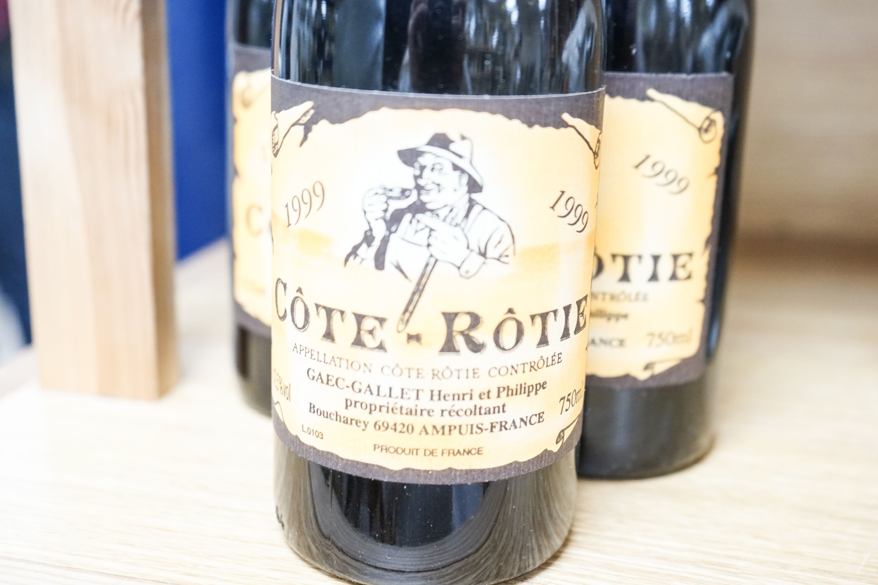 Nine bottles of Cote Rotie, 1999